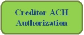 Rounded Rectangle: Creditor ACH Authorization